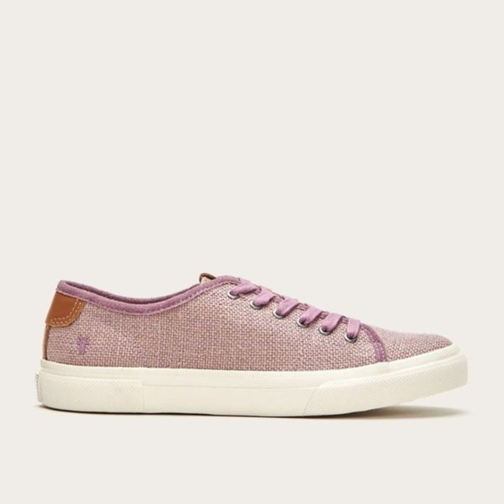 Frye Gia Canvas Low Lace With Suede Trim Sneakers Size 6.5M